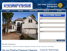 Tablet Screenshot of pristinepressurecleaning.com